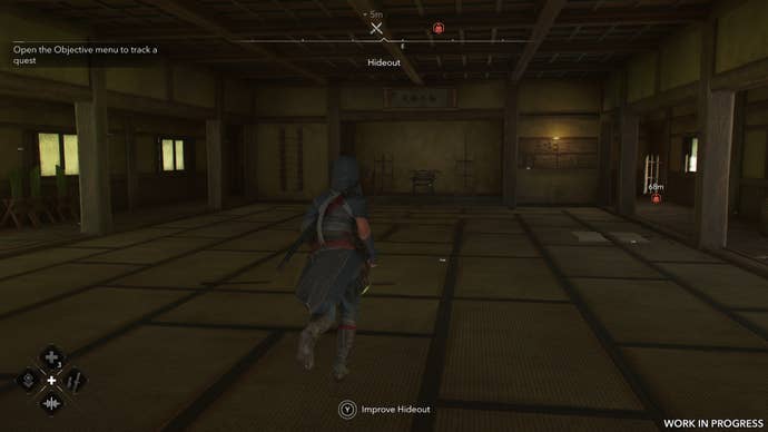 Naoe enters a dojo in Assassin’s Creed Shadows.