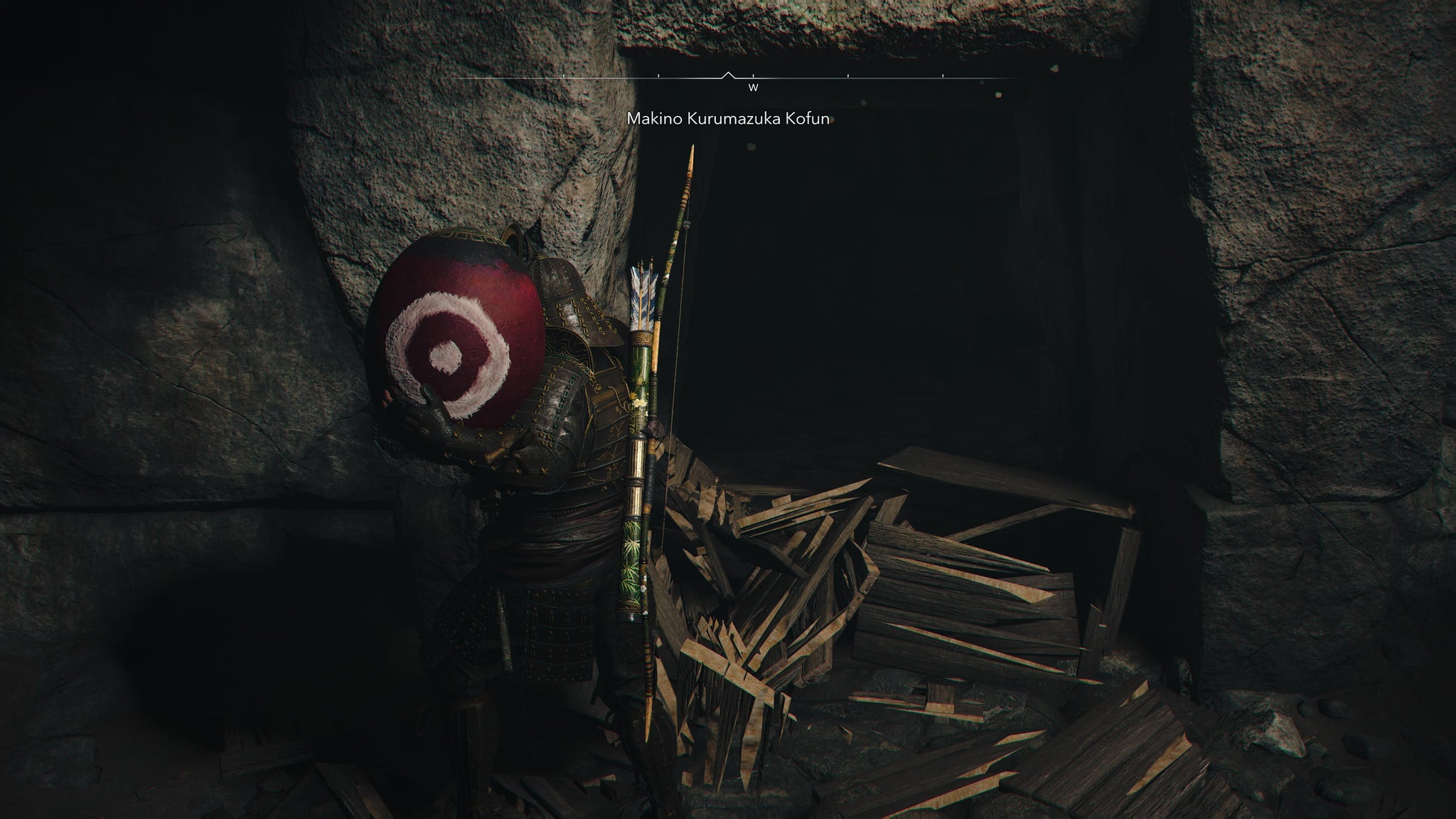 Yasuke carrying an explosive pot away from some broken boxes in Makino Kurumazuka Kofun in Assassin's Creed Shadows. - 4