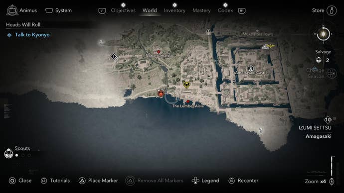 The location of the Nakayama Peak Kuji-kiri in Assassin’s Creed Shadows.