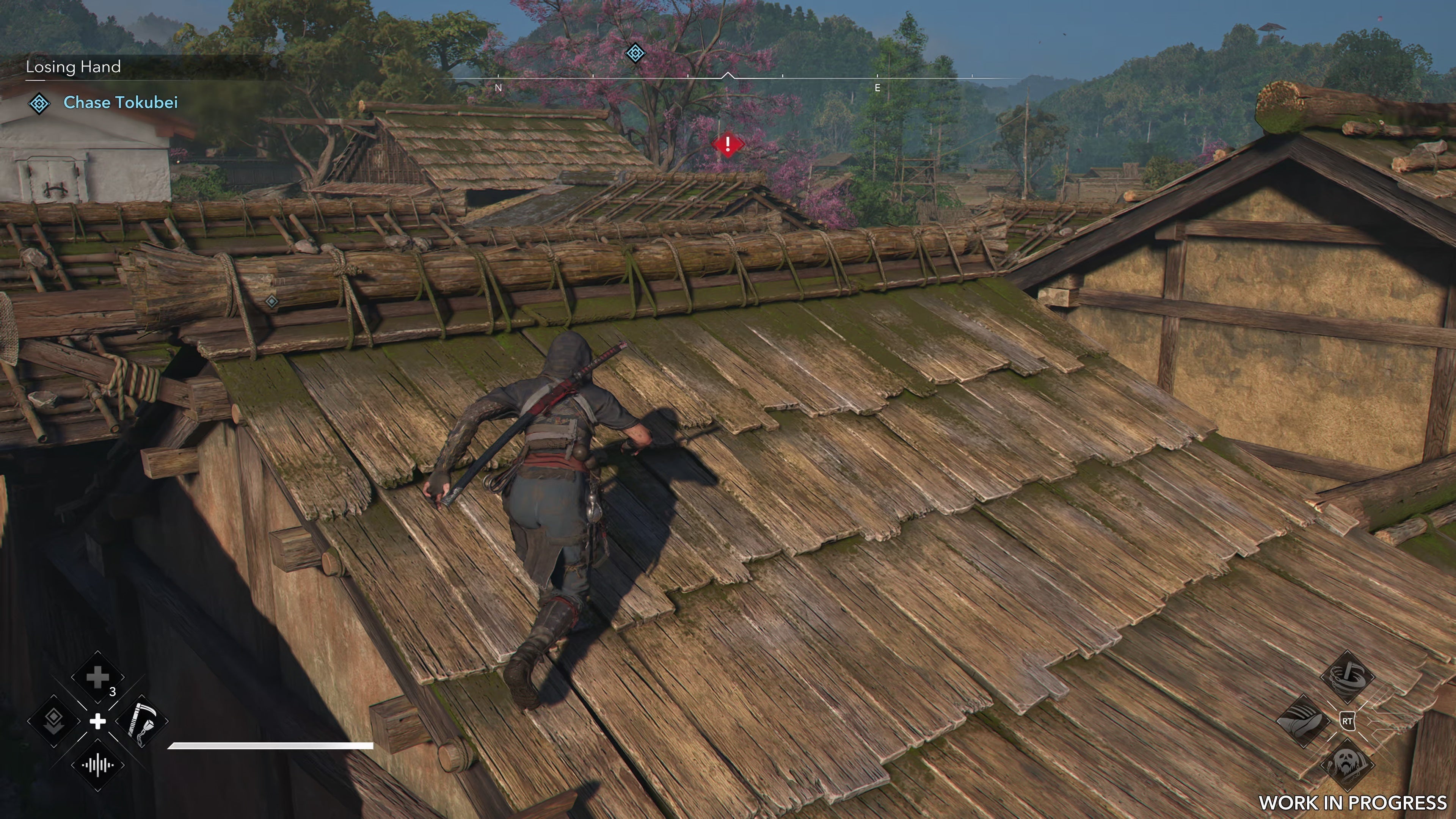 Assassin&rsquo;s Creed Shadows' rooftop running.