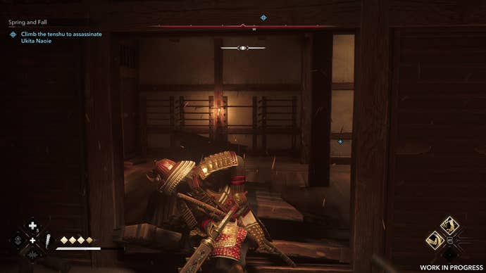 Yasuke batters down a wooden door in Assassin’s Creed Shadows.