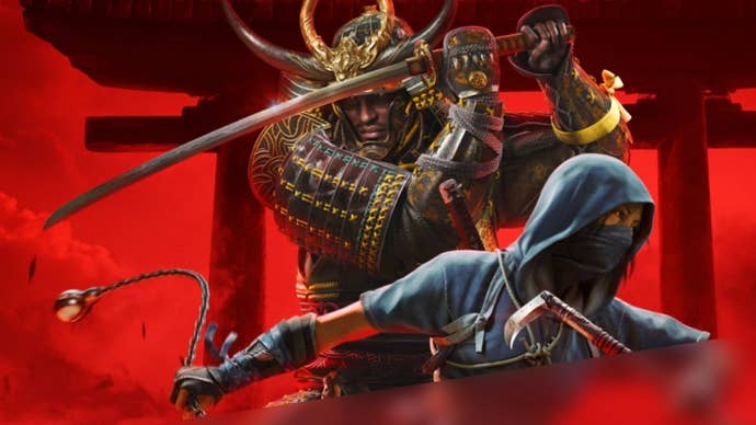 Assassin’s Creed Shadows promotional art showing its dual protagonists, Naoe and Yasuke.