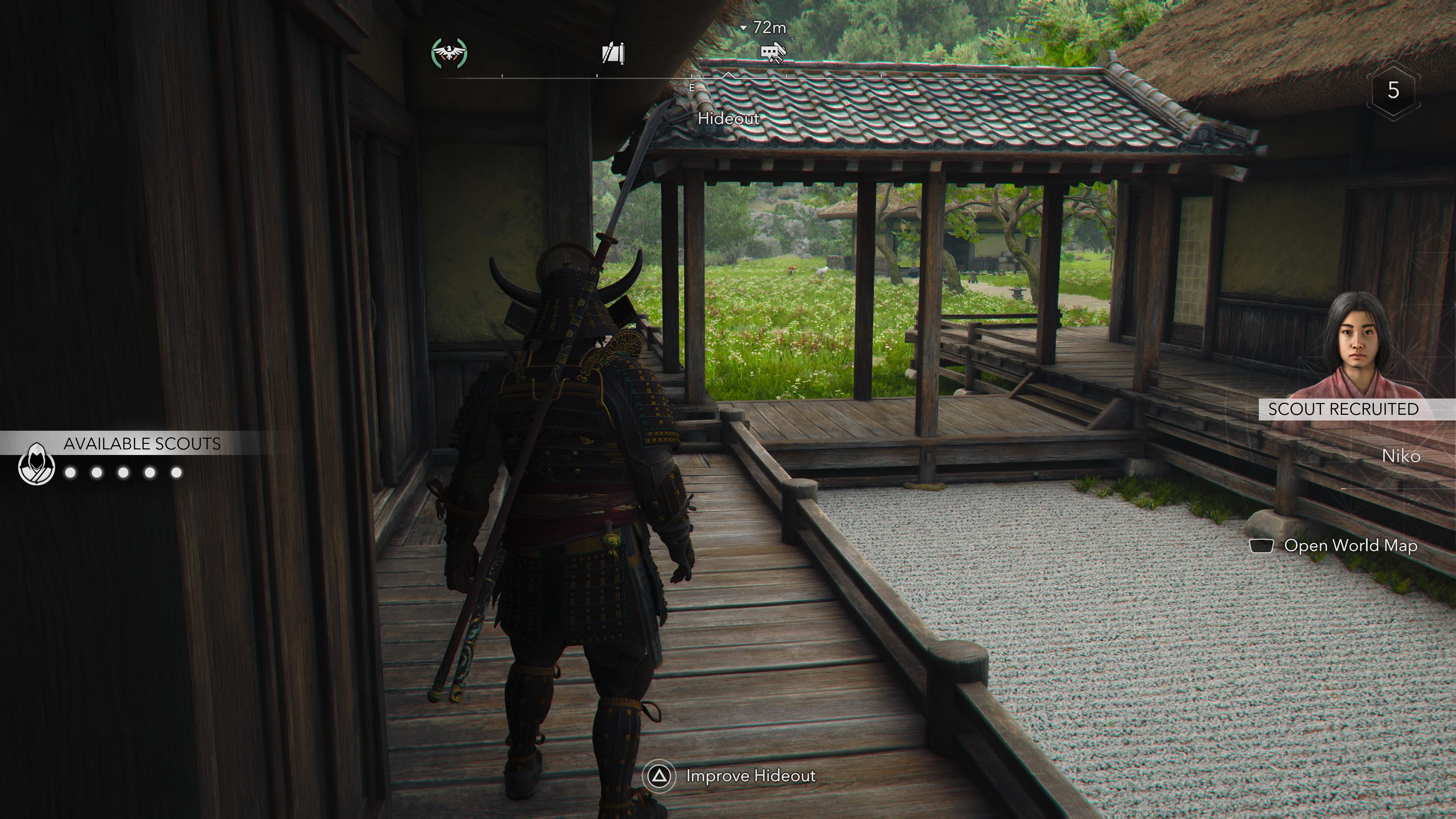 Yasuke recruiting a new Scout in Assassin's Creed Shadows.