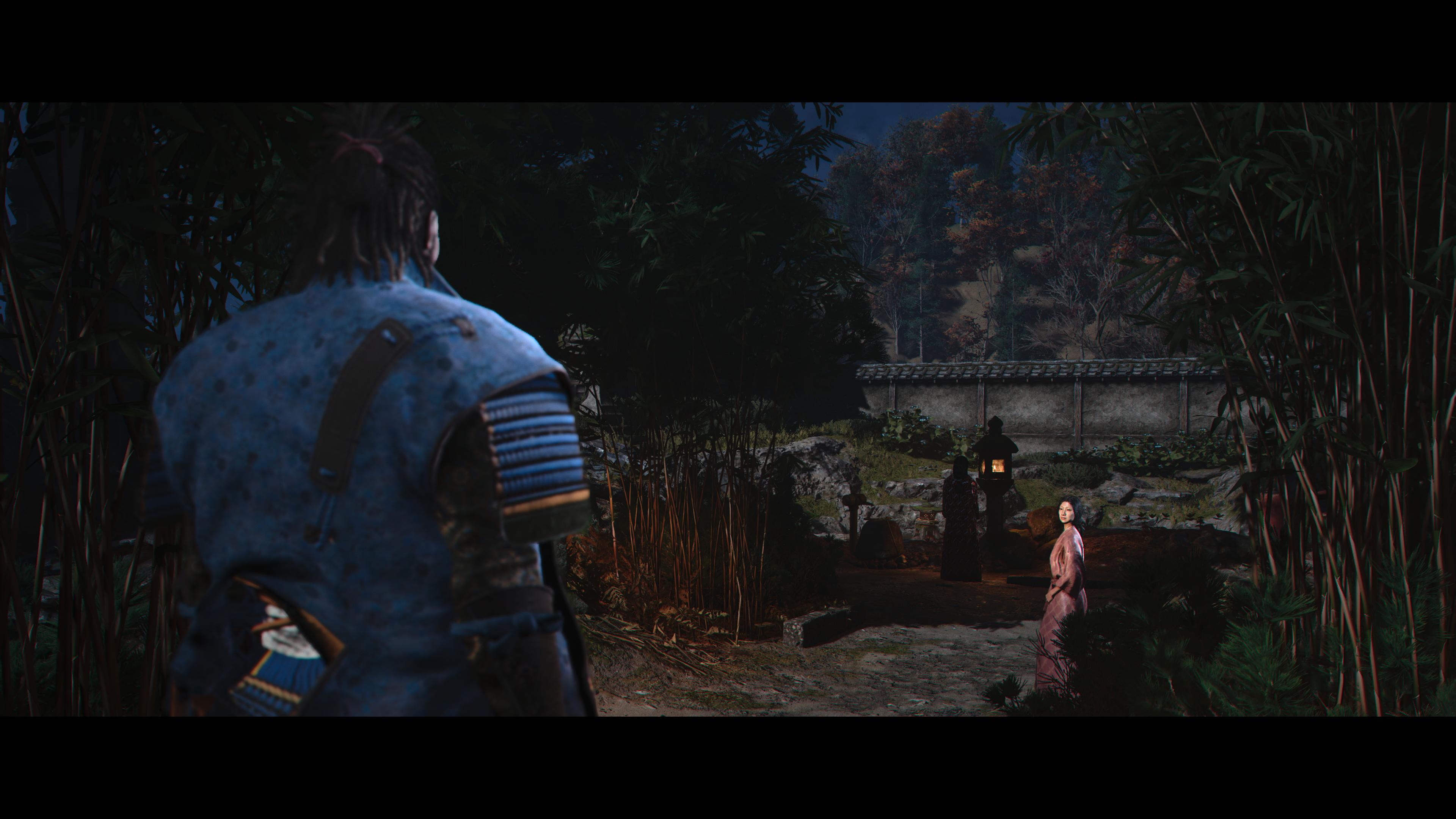 Yasuke speaking with Lady Oichi during the A Talk with a Lady quest in Assassin's Creed Shadows.