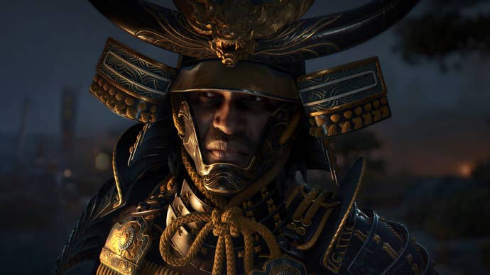 A close-up of Assassin’s Creed Shadows' Yasuke.