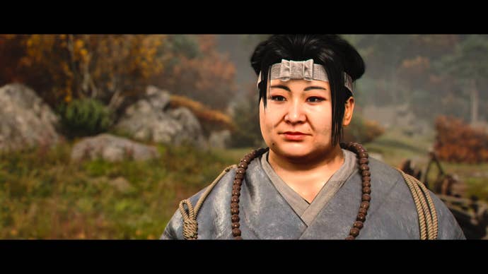 Yaya the Buddhist monk, one of the recruitable allies in Assassin’s Creed Shadows.