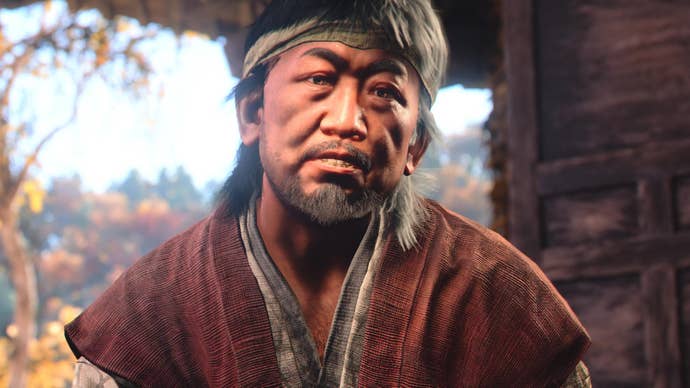 A close-up of Mamushi, the Yokai-hunter, in Assassin’s Creed Shadows.