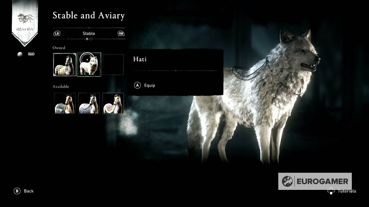 Assassin’s Creed Valhalla - changing mounts, ravens and wolf mount
