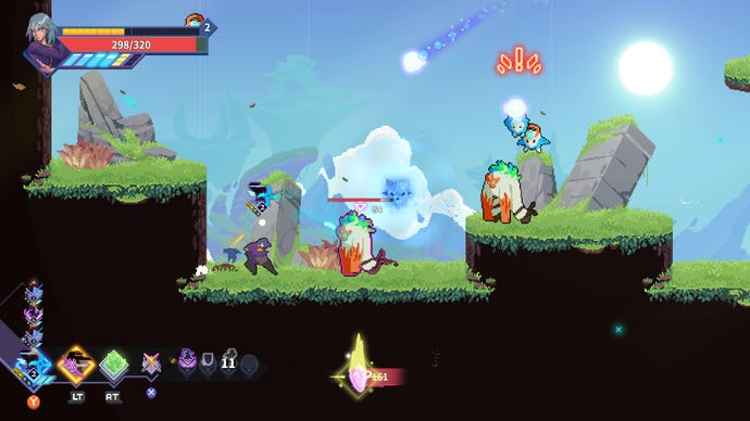 A fight in Astral Ascent's first area.