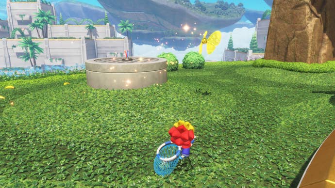 astro bot chasing gold butterfly