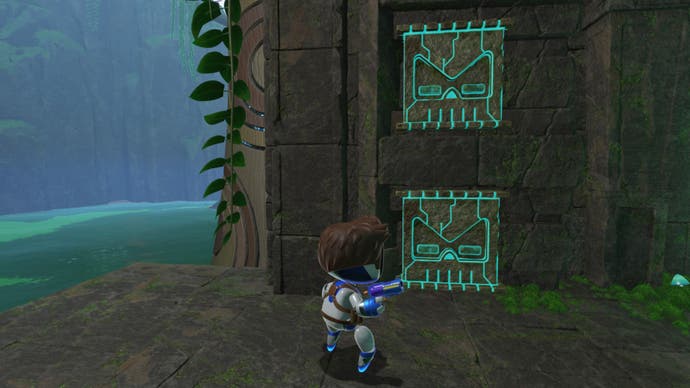Solution to the puzzle of an astro robot face attacking an egg
