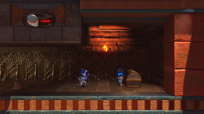 Astrobot finds Lara Croft robot through treasure chest
