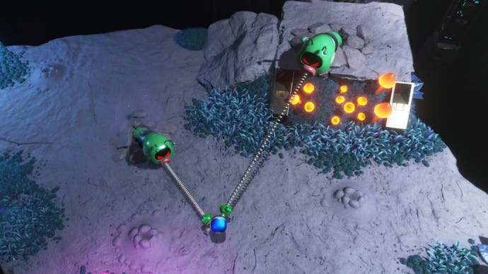 Astrobot hits two worms in the worm passage