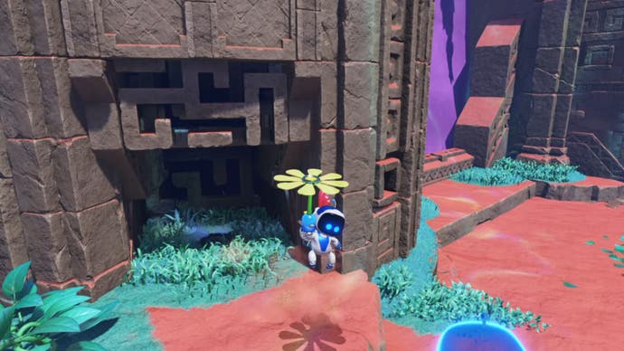 Astrobot Trapped in Time Astro Holding a Flower-Shaped Propeller Umbrella