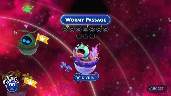 Astro robot worm passage level in tentacle system