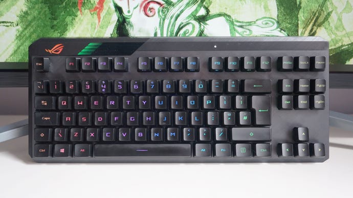 A photo of the Asus ROG Claymore II gaming keyboard