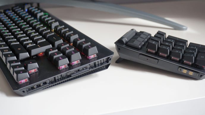 A photo of the Asus ROG Claymore II gaming keyboard