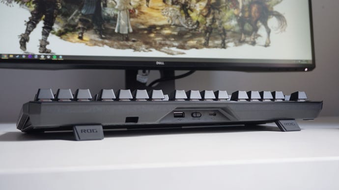 A photo of the Asus ROG Claymore II gaming keyboard