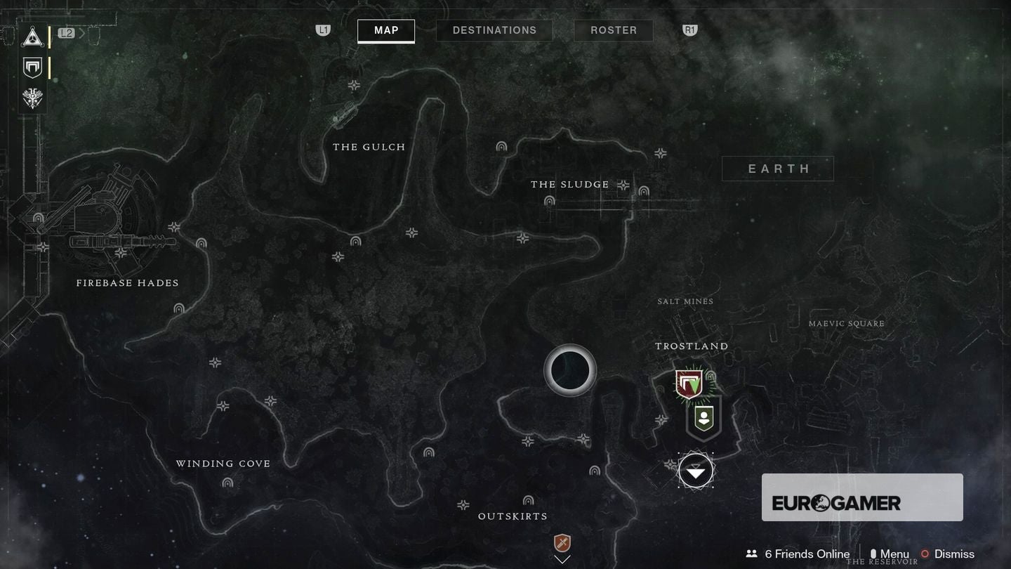 Destiny 2 Atrium, Widow's Walk, Terminus East locations in Trostland