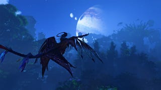 Image of a Na'vi and Ikran in Avatar: Frontiers Of Pandora
