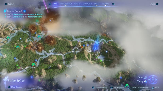 Map location showing where to find Nor in Avatar: Frontiers of Pandora