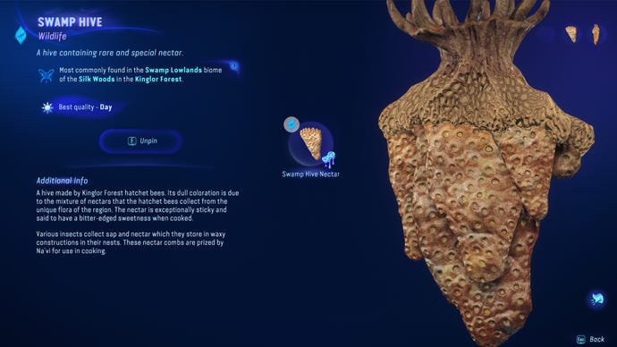 Screenshot of Swamp Hive Nectar in Avatar: Frontiers Of Pandora