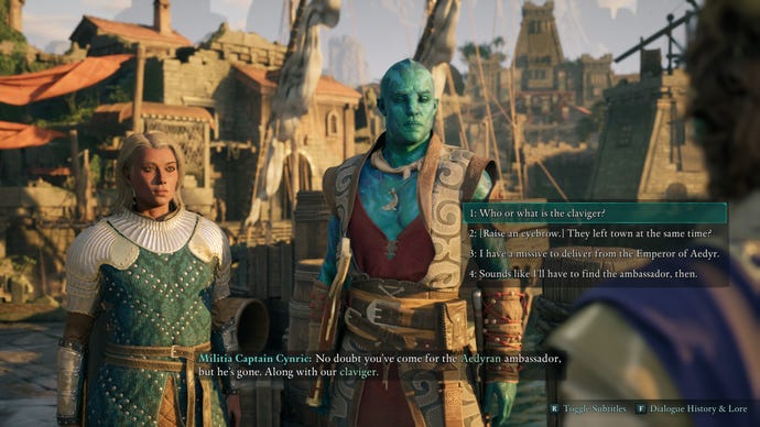 A good old chinwag with old mate Kai in Avowed.