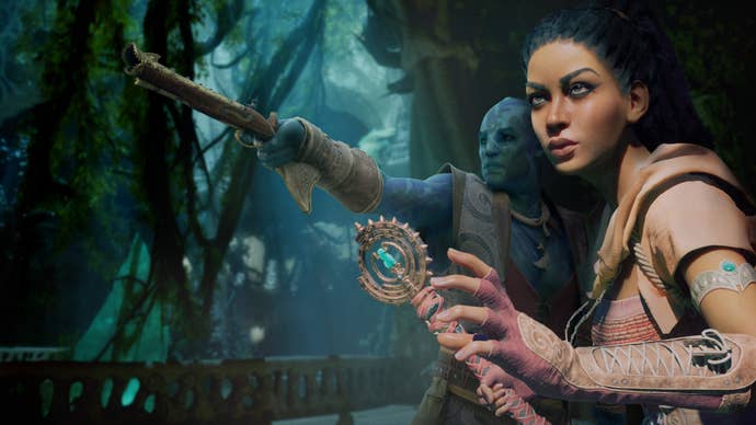 Some characters in Avowed.