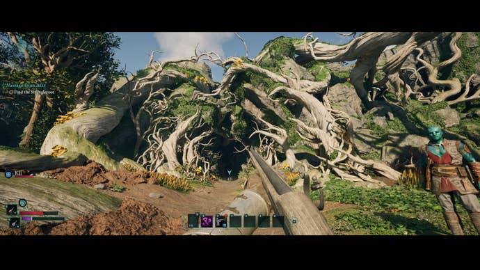 Entering the tangleroots in Avowed.