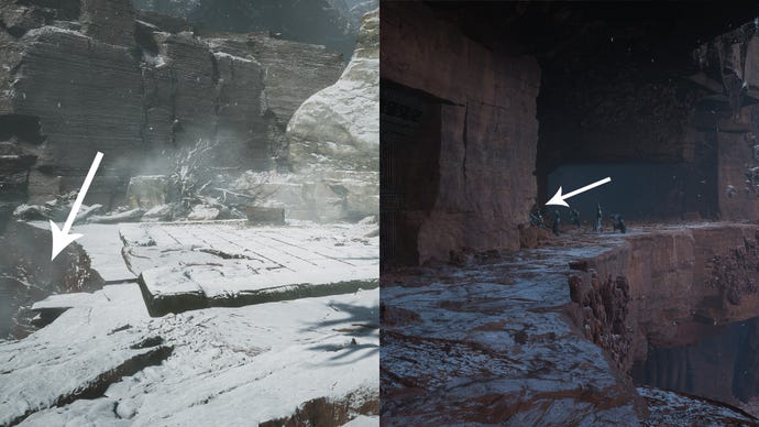 The route to an Awaken Wine Worm in the Pagoda Realm in Black Myth Wukong.