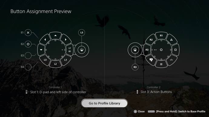 Access controller UI button assignment preview