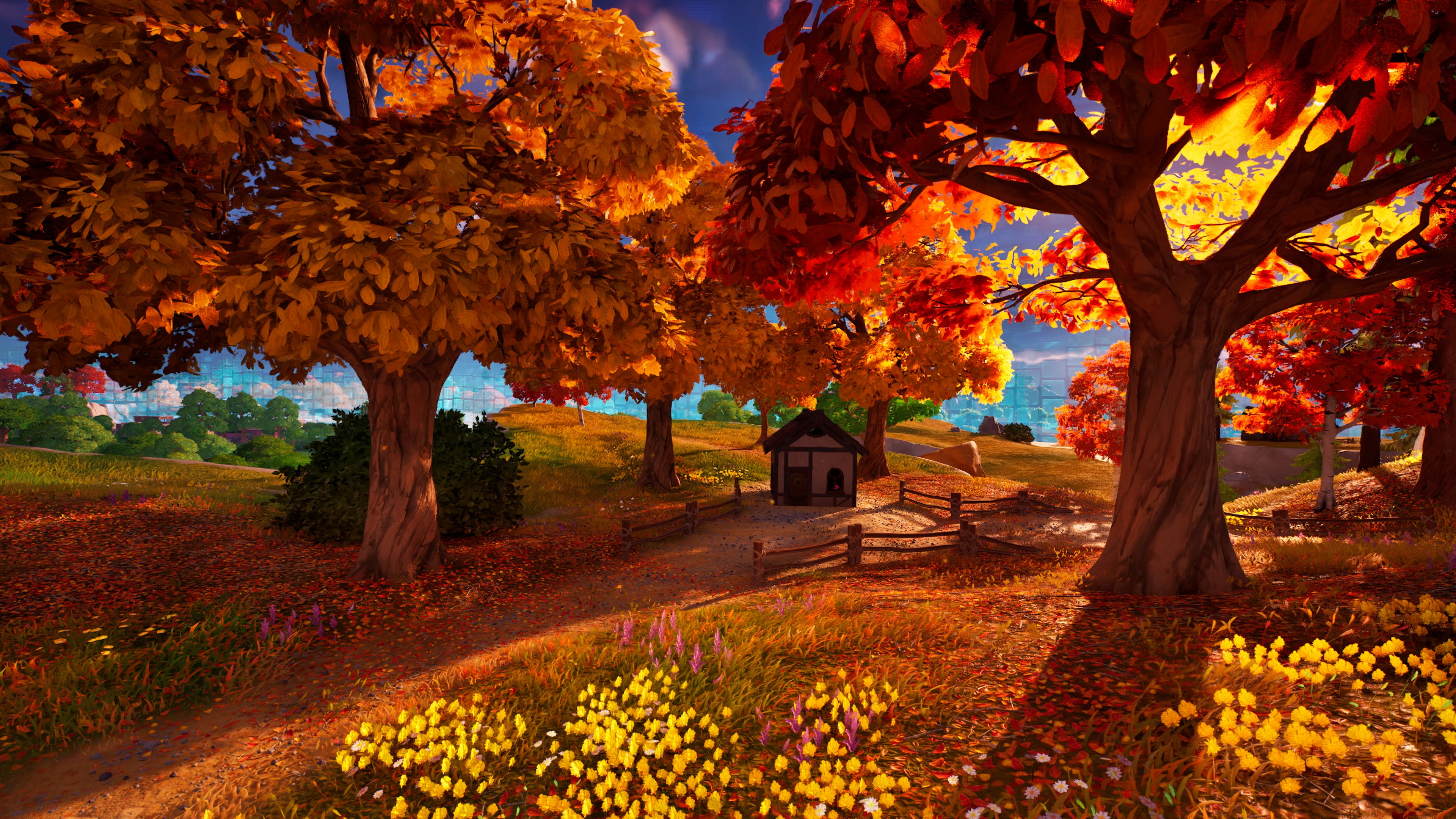 beauty shots from Fortnite Chapter 4, showcasing the new UE5 graphical features.