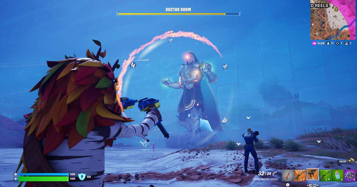 Fortnite live event sees 5.6m players defeat Doctor Doom in hour-long battle Fortnite live event sees 5.6m players defeat Doctor Doom in hour-long battle