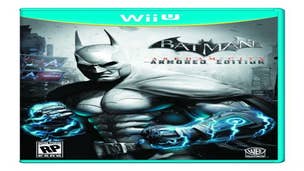 Batman: Arkham City Armored Edition Wii U boxart is bright aquamarine