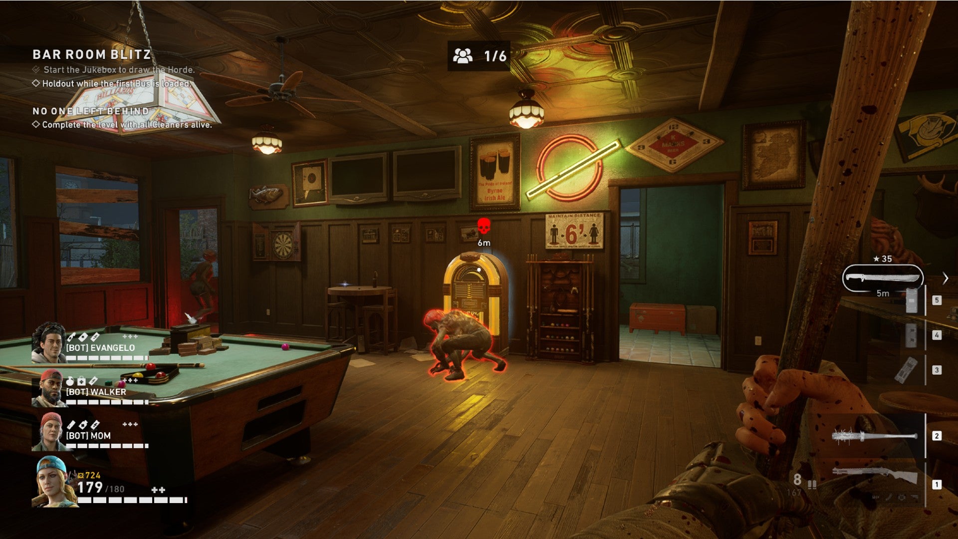 Special Ridden in front of the jukebox in Bar Room Blitz Back 4 Blood