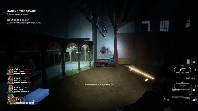 Special Ridden stuck to wall waiting to pounce on player in Back 4 Blood, bullet fired towards it on screen