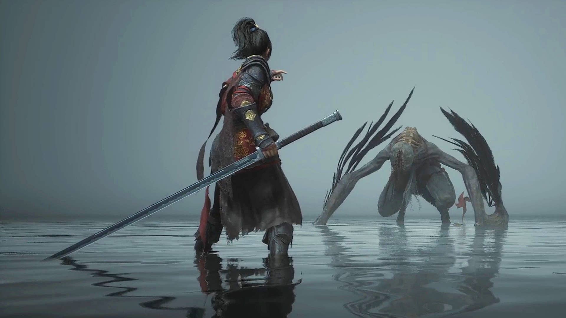 Wuchang faces the bat-like Bai Kru demon in Wuchang: Fallen Feathers.