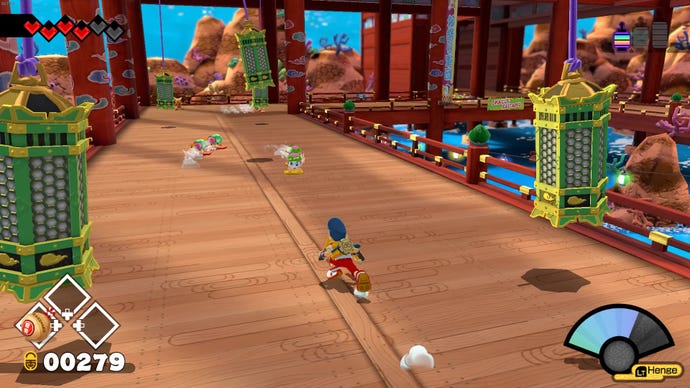 Running through the ornate halls of Kanagawa in Bakeru.