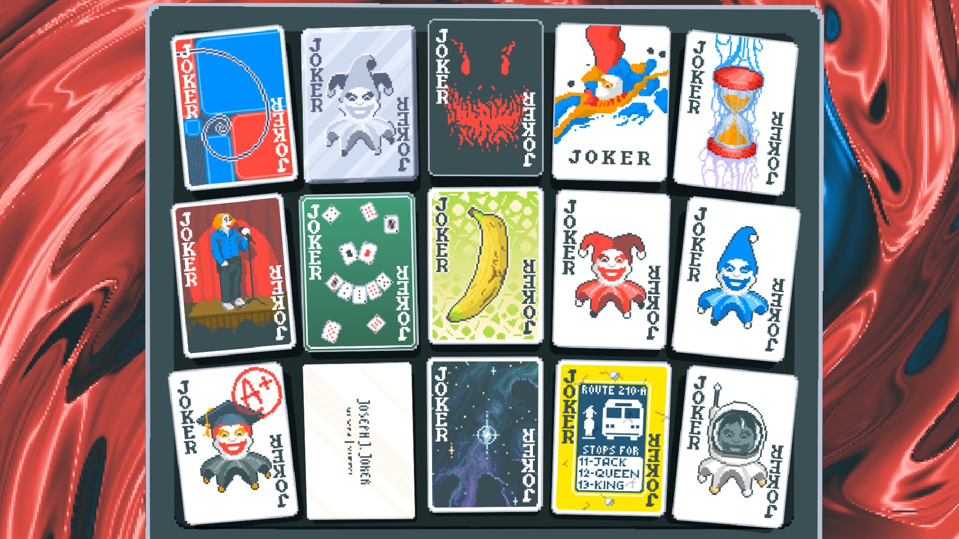 A bunch of cards in Balatro. - 1