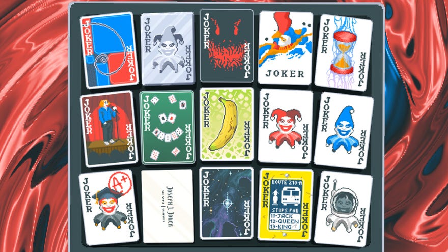A suite of Joker cards from Balatro