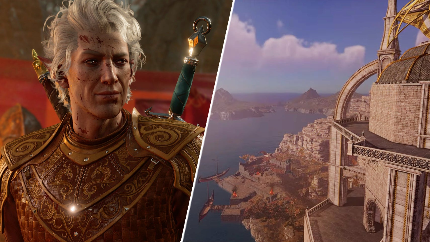 Astarion in Baldur's Gate 3 opposite a location in the Act Two Expansion mod. - 1