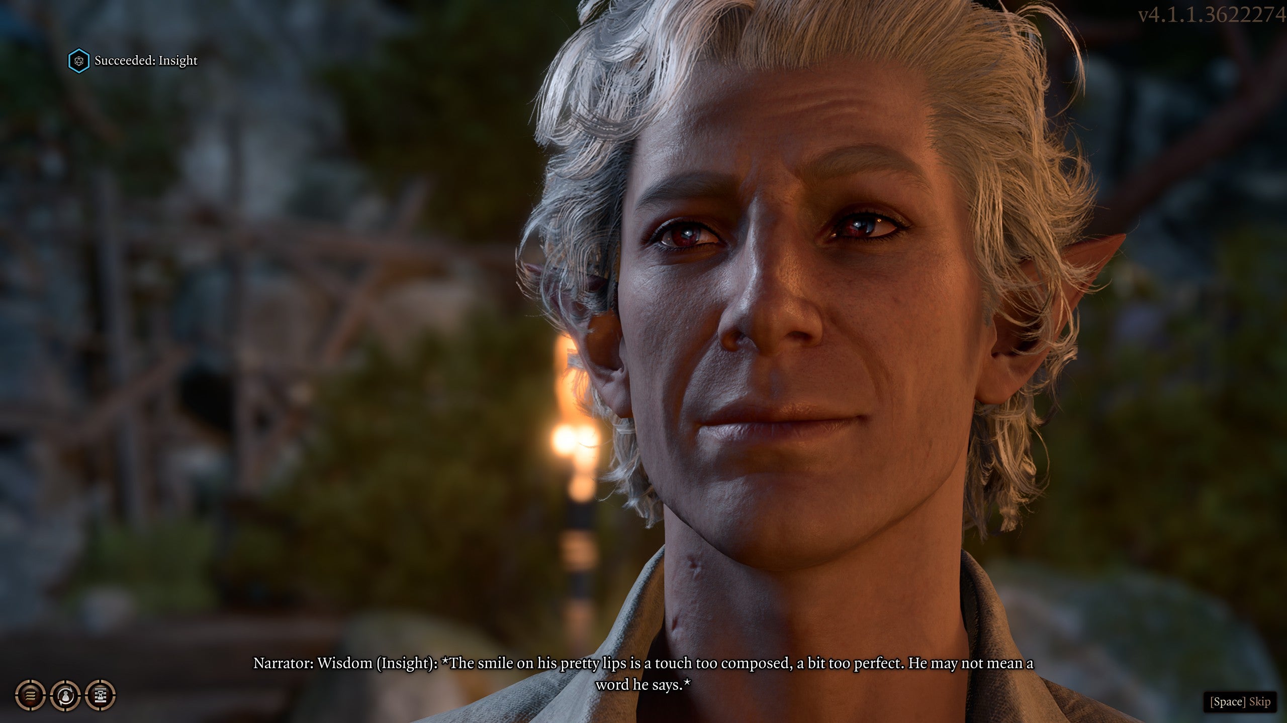 Astarion, one of the main companions, resting at camp in Baldur&rsquo;s Gate 3