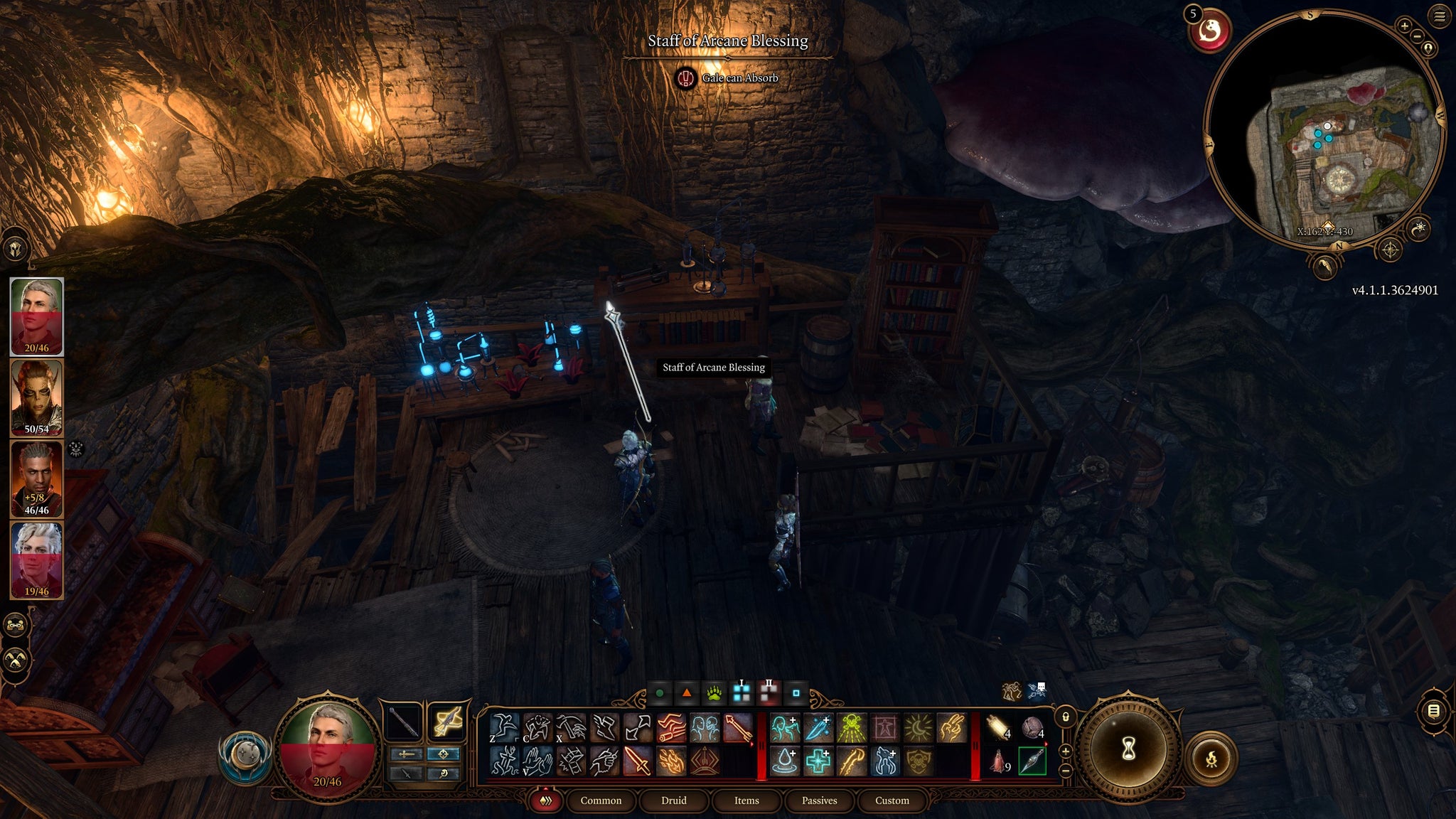 Tav collecting a unique staff from the basement of the Arcane Tower in Baldur's Gate 3 - 14