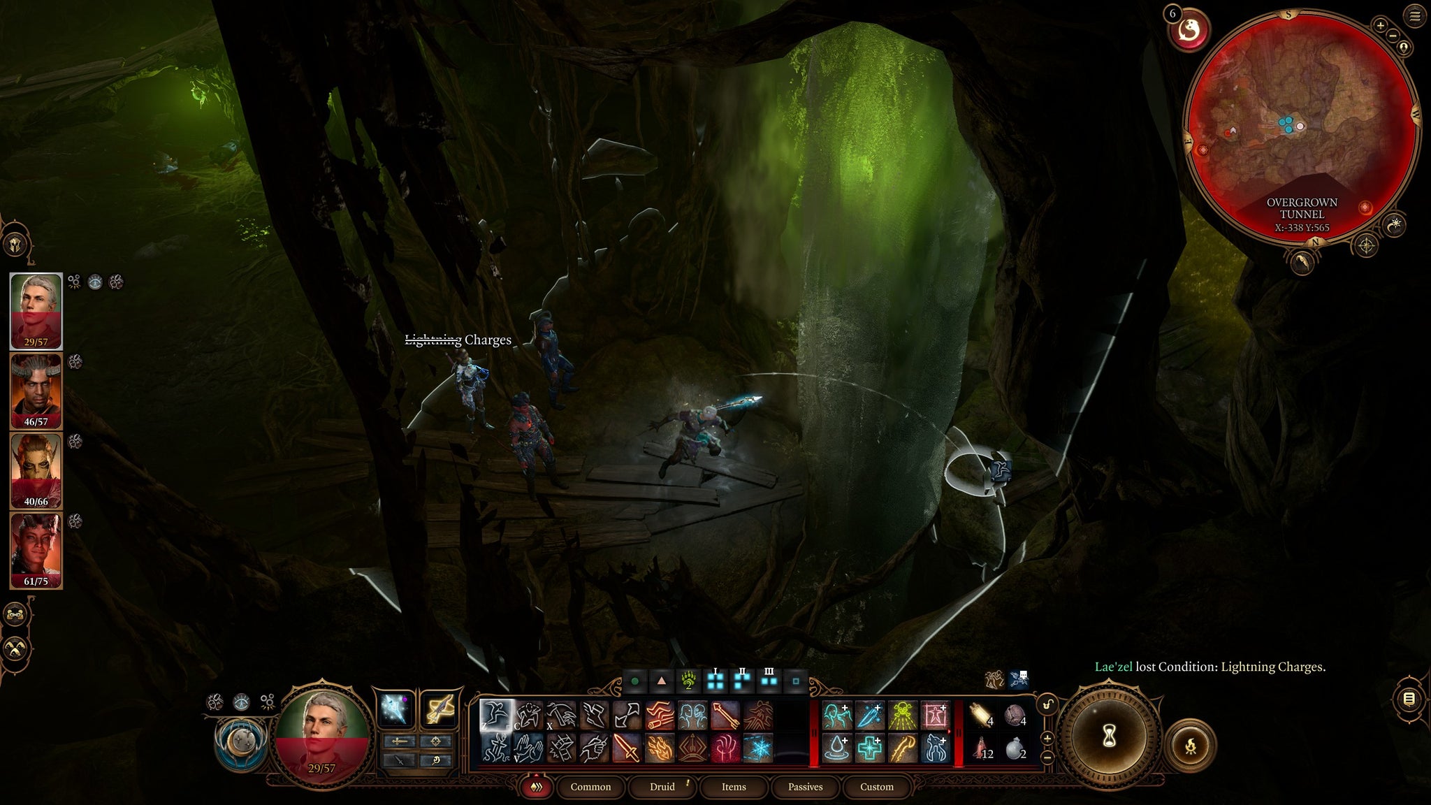 Tav jumping through a waterfall to get deeper into Auntie Ethel's lair in Baldur's Gate 3 - 7