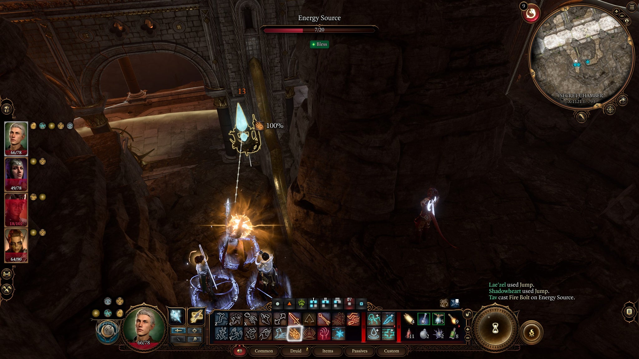 The party sneaking around traps to reach the Blood of Lathander in Baldur's Gate 3 - 9