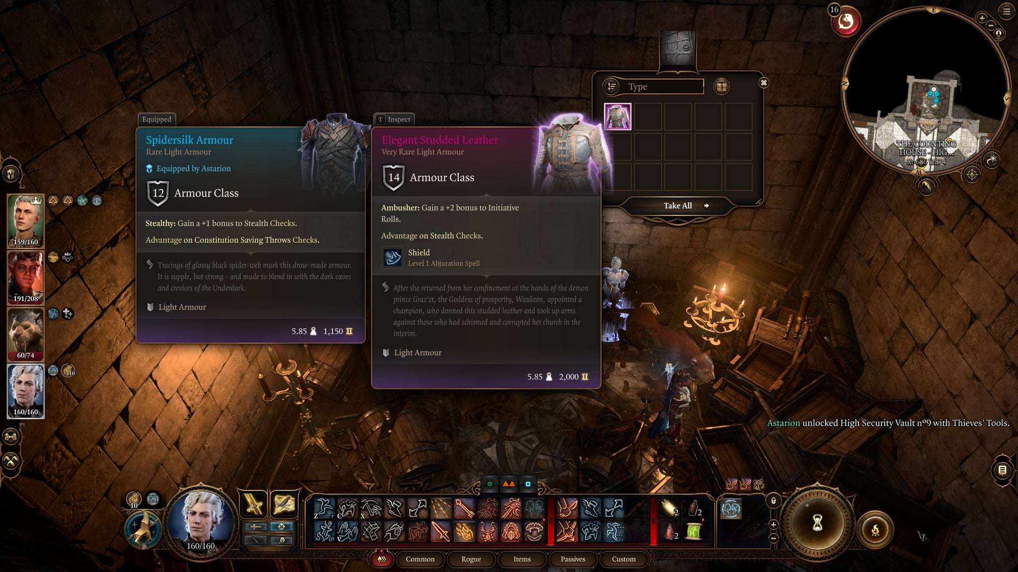 Tav and their party looting the high security vaults in the Counting House in Baldur's Gate 3. - 5