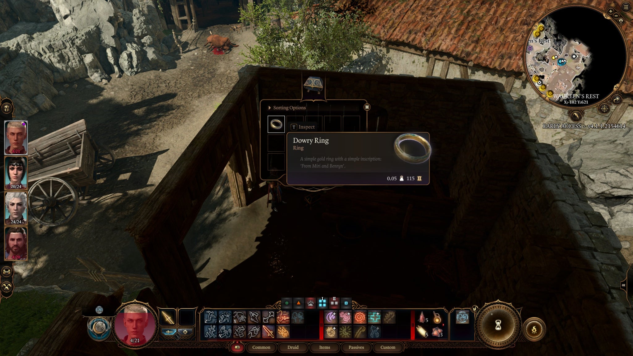 Tav collecting the dowry from a gilded chest in a haystack in Baldur's Gate 3 - 4