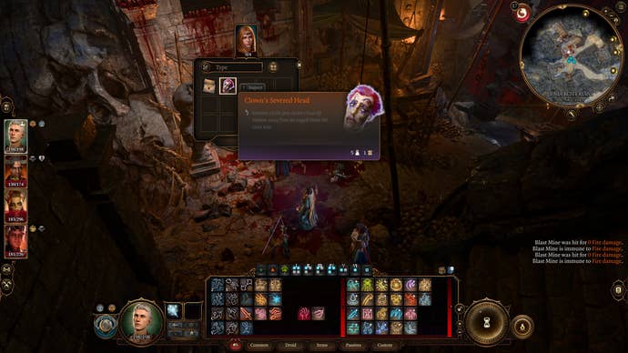 Dribbles the Clown's head in Baldur's Gate 3.