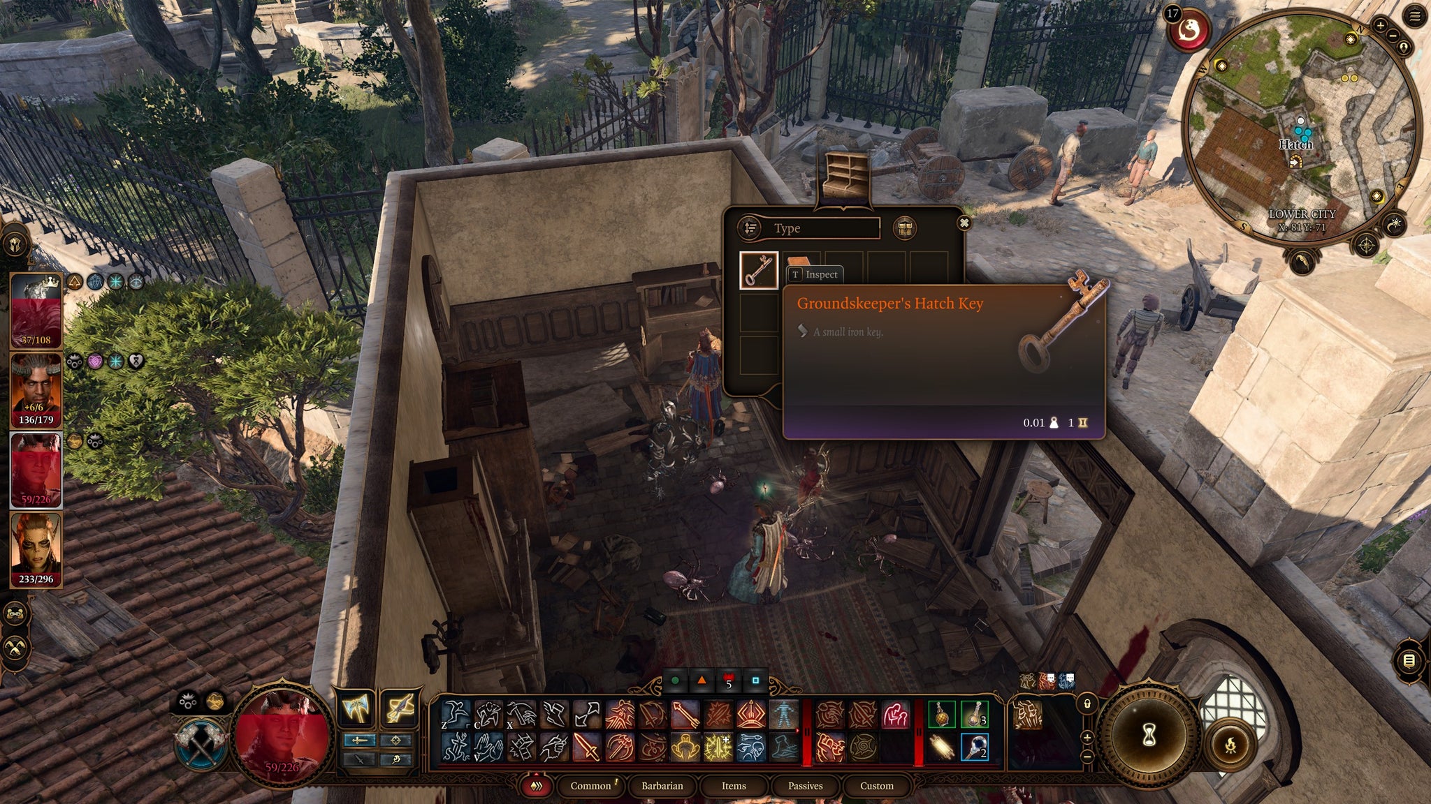 The location a key that unlocks the basement where you find Dribbles the Clown's leg in Baldur's Gate 3. - 10