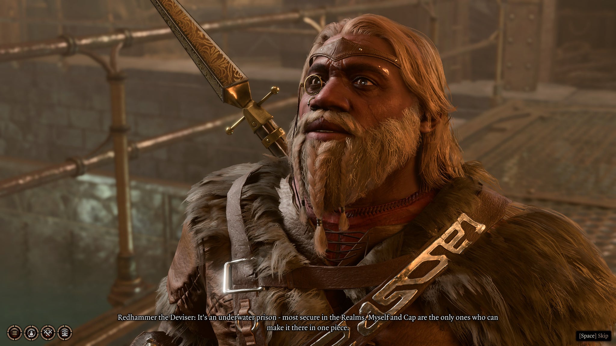 Redhammer the dwarf discussing the drowned priestess with Tav in Baldur's Gate 3. - 6